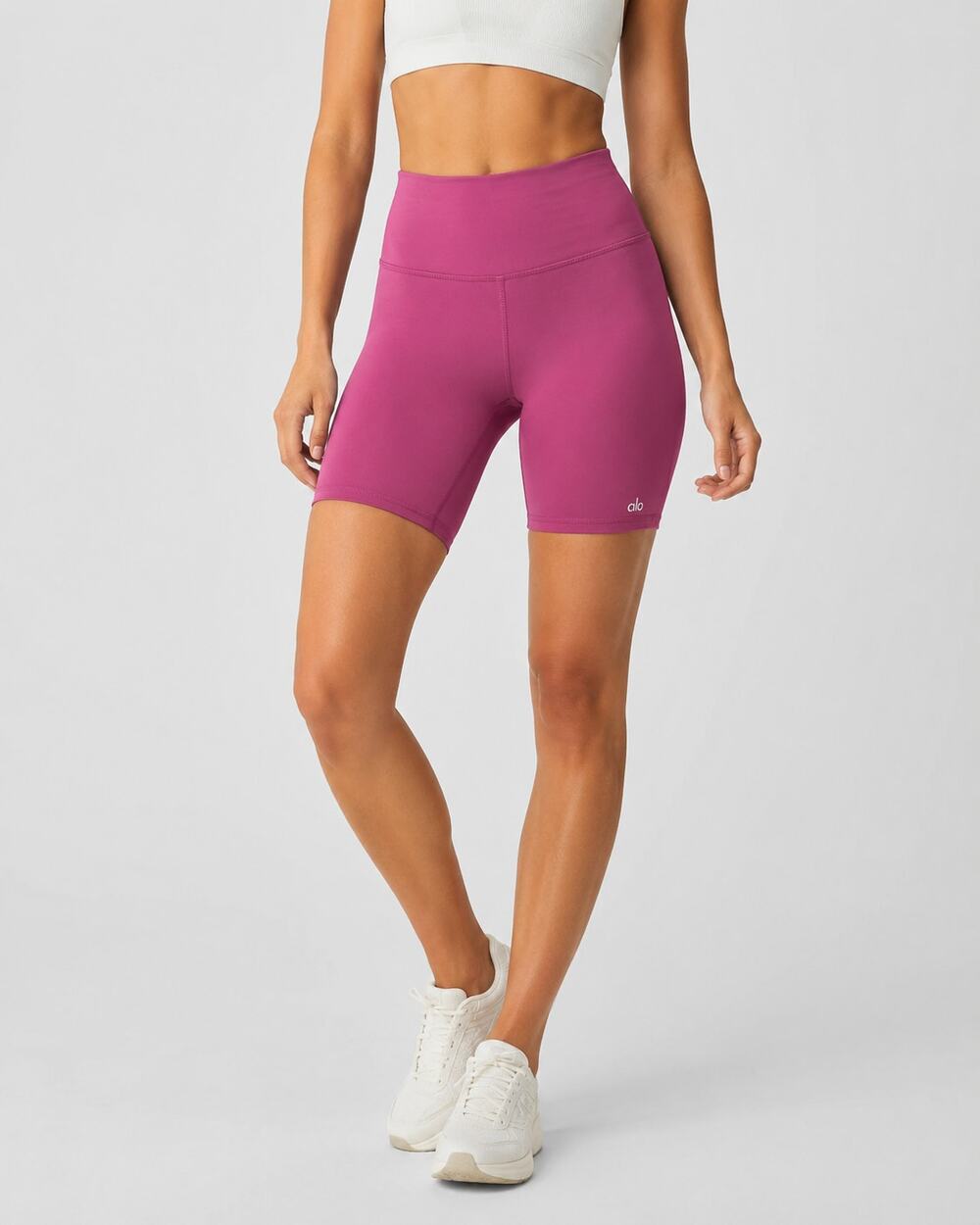 Alo Yoga High-Waist Biker Shorts Pink Size Small
